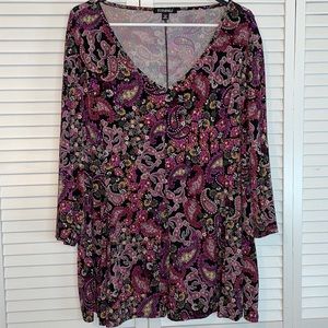 Roz & Ali floral paisley A-line tunic 3x